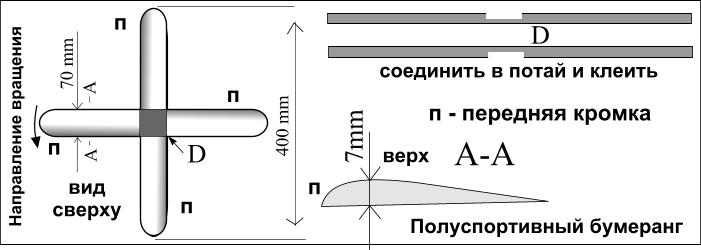 Как сделать бумеранг